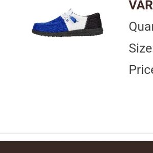 Hey Dude Blue and Black Sneakers with Knit Upper